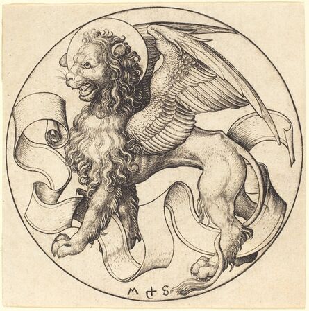 Martin Schongauer, ‘The Lion of Saint Mark’, ca. 1490
