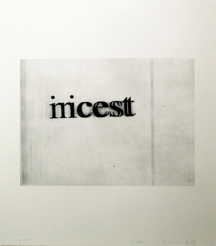 Christopher Wool, ‘Nicest Incest (from the Psychopts portfolio)’, 2008