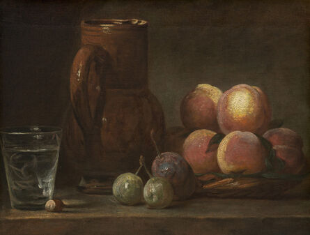 Jean-Siméon Chardin, ‘Fruit, Jug, and a Glass’, ca. 1726/1728
