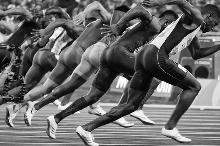 David Burnett, ‘Men’s 100M Start, Rio Olympics’, 2016