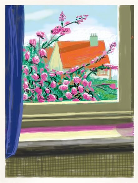 David Hockney, ‘iPad Drawing My Window -  ‘No. 778’, 17th April 2011 - 데이비드 호크니 - Do remember they can’t cancel the spring’, 2019