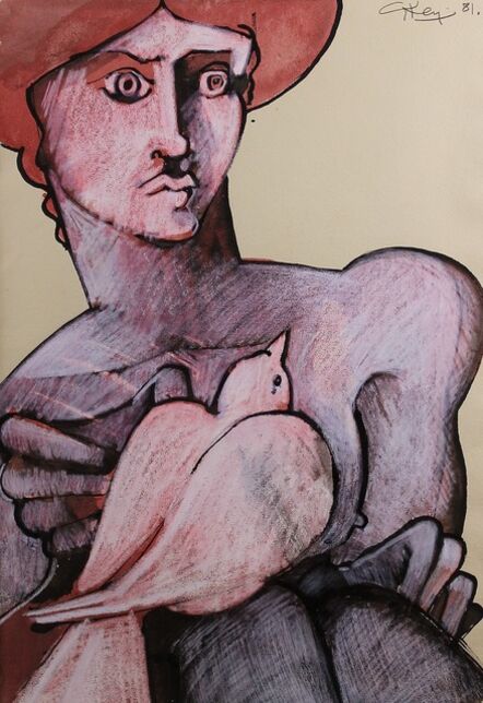 Geoffrey Key, ‘Figure and Dove’, 1981