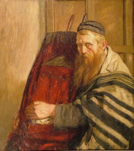 William Rothenstein, ‘Rabbi Holding the Torah ’, 1902-1907