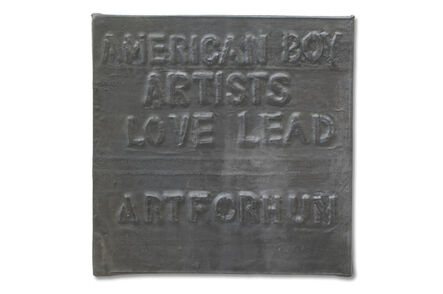 Rafael Ferrer, ‘Untitled (American Boy Artists Love Lead)’, 1972