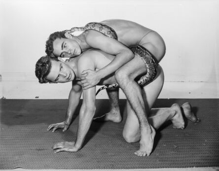 Bob Mizer, ‘Jim Wilson and Guy Richmond (with snake), Los Angeles’, 1961