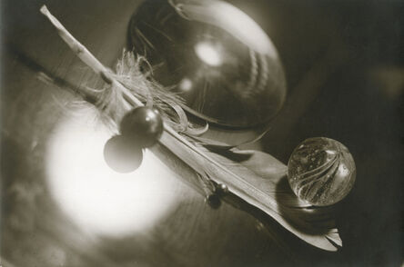 Emile Langui (Circle of), ‘Surreal Still Life of Feather, Marbles and Crystal’, 1928c/1928c