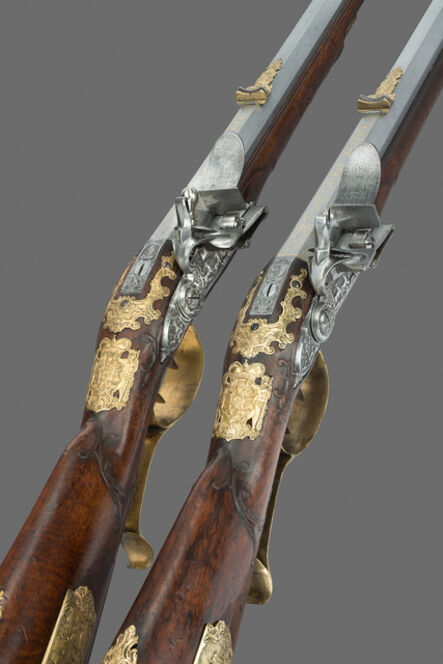 Caspar Zellner, ‘A Pair of Flintlock Sporting Rifles’, 1725