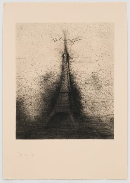 Jim Dine, ‘Retroussage Eiffel Tower’, 1975