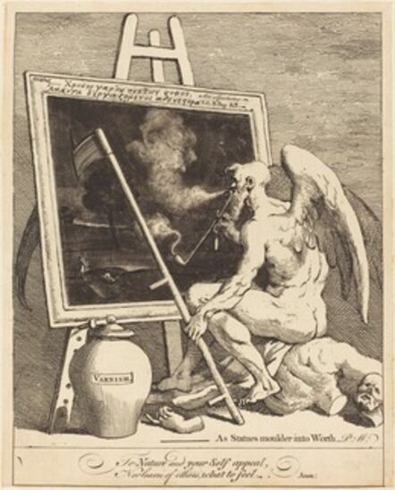 William Hogarth, ‘Time Smoking a Picture’, 1761