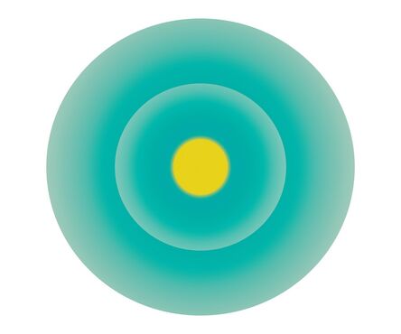 Ruth Adler, ‘Turquoise Green Circle with Yellow Centre’, 2020