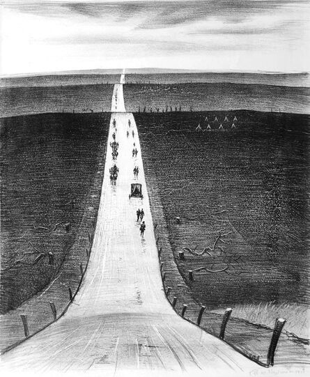 Christopher Richard Wynne Nevinson, ‘The Road from Arras to Bapaume’, 1918