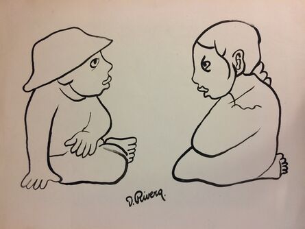 Diego Rivera, ‘Niños Platicando’