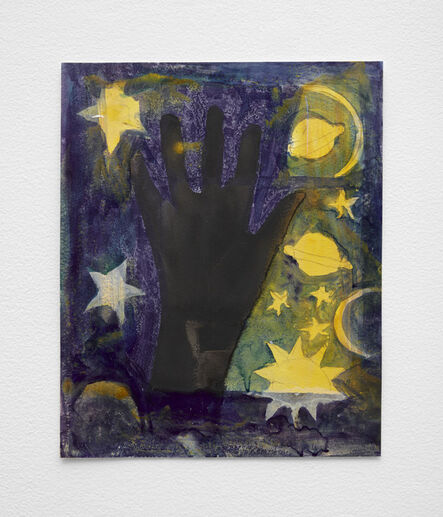 Betye Saar, ‘Black Hand w/ Yellow Planets’, 2021