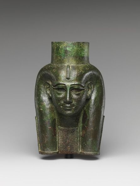 Unknown Egyptian, ‘Head of a goddess, probably Mut, for attachment to a processional barque (?)’, ca. 700 B.C.