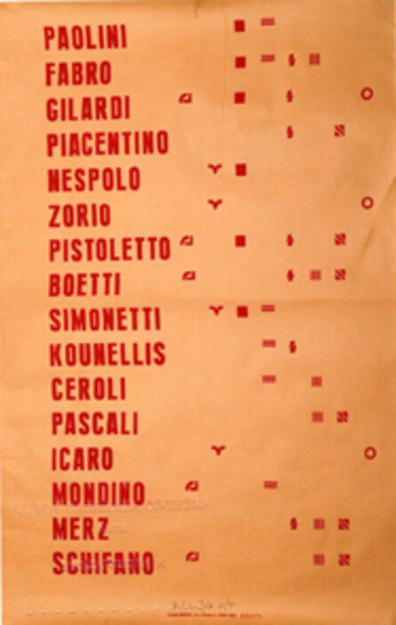 Alighiero Boetti, ‘Manifesto’, 1967