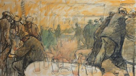 Norman Cornish, ‘Crowded bar’, ca. 1970