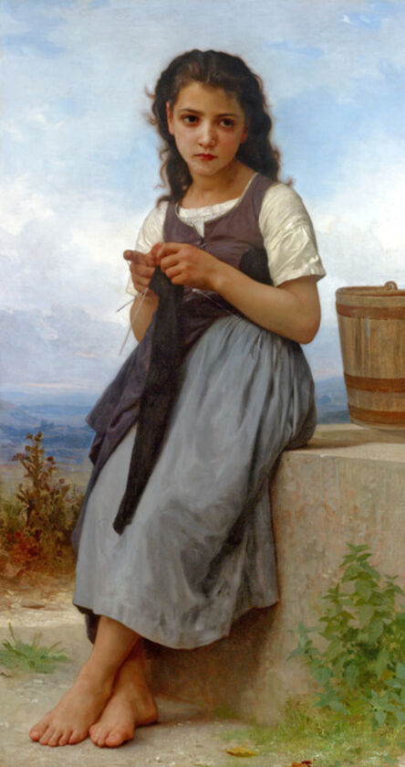 William-Adolphe Bouguereau, ‘La tricoteuse (The Knitting Girl)’, 1884
