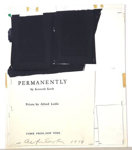 Alfred Leslie, ‘Title Page for Permanently’, 1958