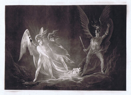 John Martin (1789-1854), ‘Eve's Dream - Satan Aroused (small plate)’, 1824/26