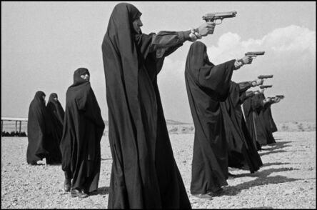 Jean Gaumy, ‘Veiled women practice shooting on the outskirts of the city. Tehran, Iran. ’, 1986