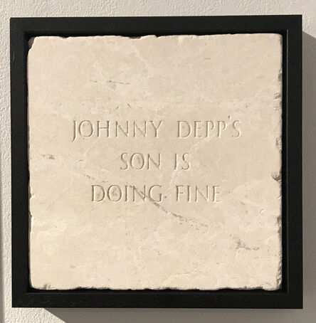 Sarah Maple, ‘Johnny Depp's Son Is Doing Fine’, 2018