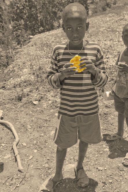 Isack Kousnsky, ‘Haiti to NYC - Child with Golden Bread’, 2012