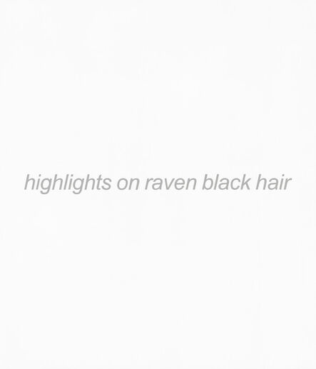 John Baldessari, ‘Real Painting (highlights on raven black hair)’, 2013