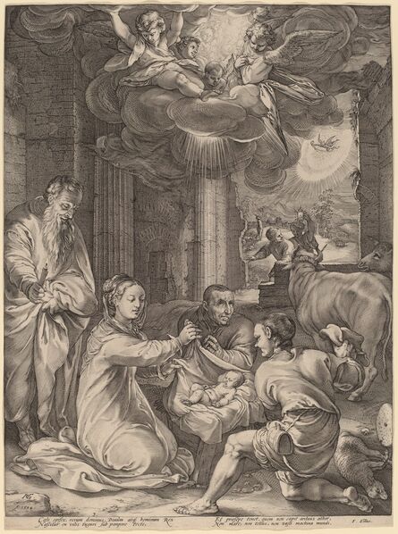 Hendrik Goltzius (Style of Jacopo Bassano), ‘The Adoration of the Shepherds’, 1594
