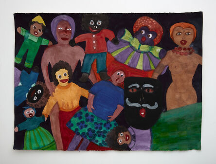 Betye Saar, ‘10 Dolls w/Black Mask’, 2022