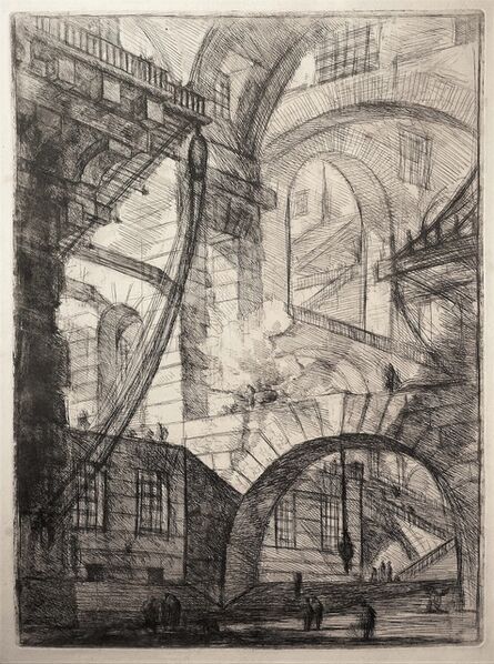 Giovanni Battista Piranesi, ‘Perspective of Arches, with a Smoking Fire’, 1749