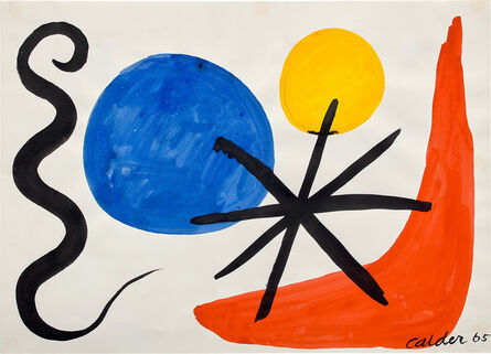 Alexander Calder, ‘Blue and Yellow Spheres’, 1965