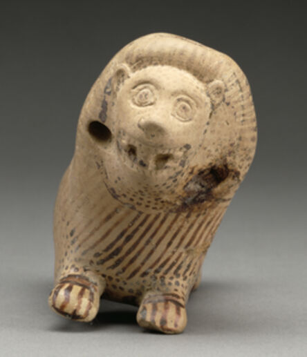 ‘Rattle in the Shape of a Recumbent Lion’,  about 600 -575 B.C.