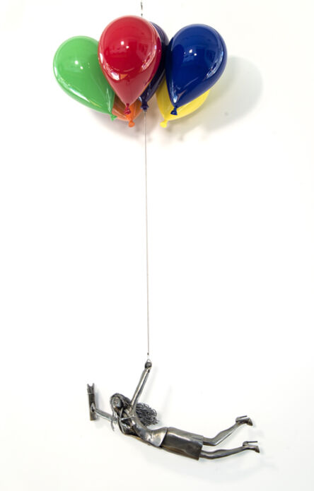 DERYA OZPARLAK, ‘You Are All You Have Got - woman, figure, steel, colorful, balloons, sculpture’, 2021