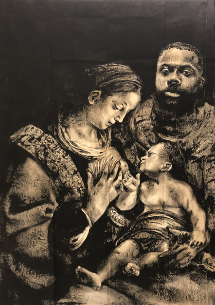 Roméo Mivekannin, ‘La Sainte Famille d’après Signorelli’, 2020