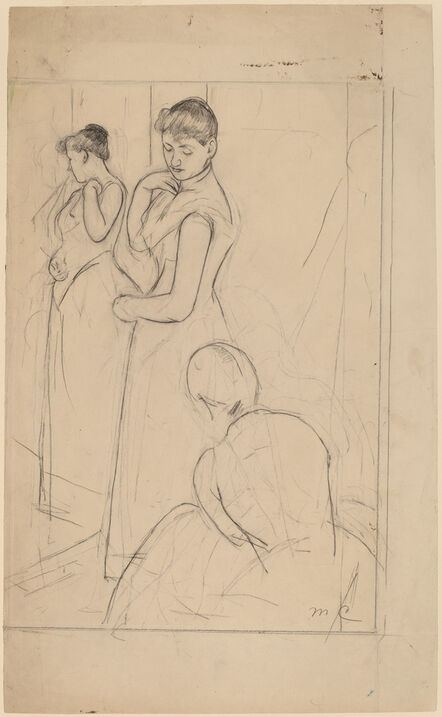 Mary Cassatt, ‘The Fitting [recto]’, 1890/1891