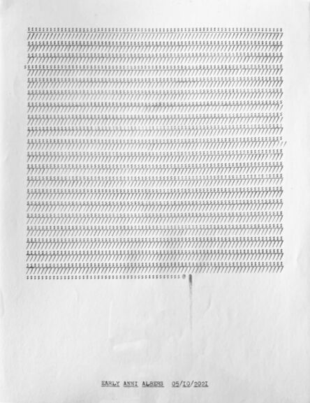 Lenka Clayton, ‘Early Anni Albers (05/10/2021) in the series “Typewriter Drawings,”’, 2021