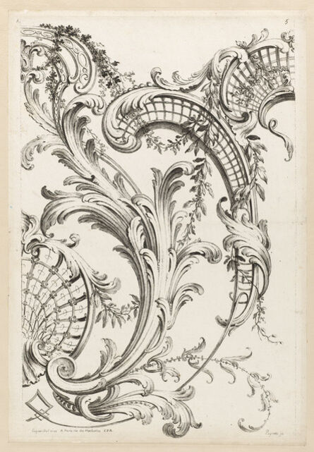 Alexis Peyrotte, ‘Shell Cartouches and Acanthus Leaf Motif’, 1740