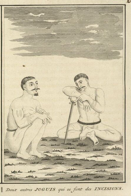 Bernard Picart, ‘Another Two Yogis Who Cut Themselves’, 1723-1743