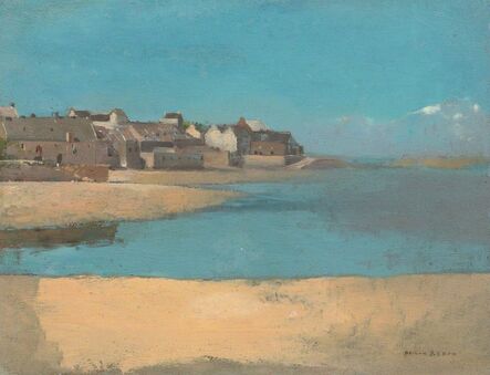Odilon Redon, ‘Village by the Sea in Brittany’, 1880