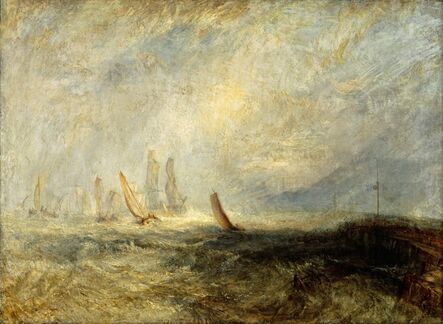 J. M. W. Turner, ‘Fishing Boats Bringing a Disabled Ship into Port Ruysdael’, 1844