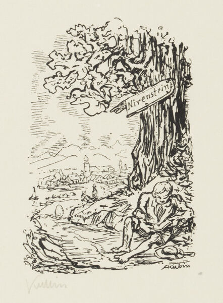 Alfred Kubin, ‘Ex Libris for Otto Nirenstein (Kallir)’, 1927