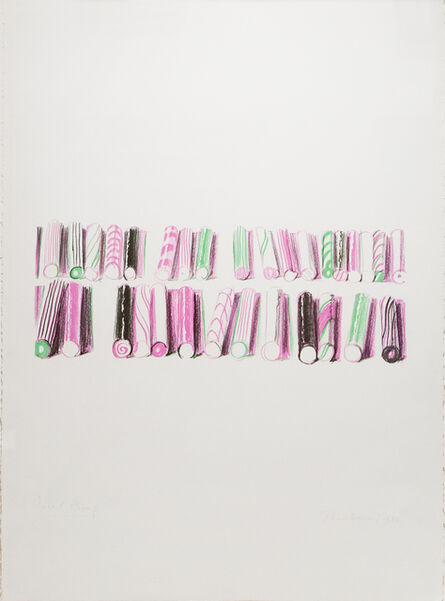 Wayne Thiebaud, ‘Candy Stick Rows’, 1980