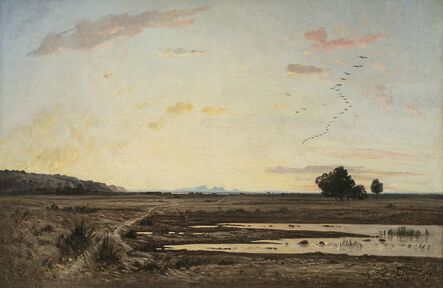Paul Guigou, ‘La plaine de la Crau, effet de crépuscale (Provence) (The Plain of La Crau, Twilight Effect (Provence) ’, 1870