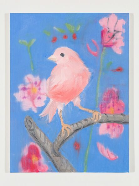Ann Craven, ‘Pink Canary (Stepping Out on Blue), 2017’, 2017