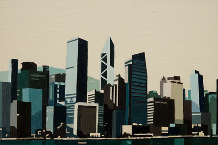 Andy Burgess, ‘Hong Kong Waterfront (Blue/Green) I’, 2016