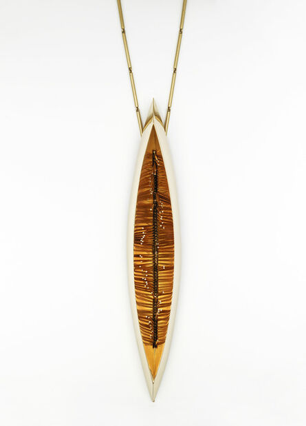 Pol Bury, ‘Large gold pendant with kinetic filaments’, 1968