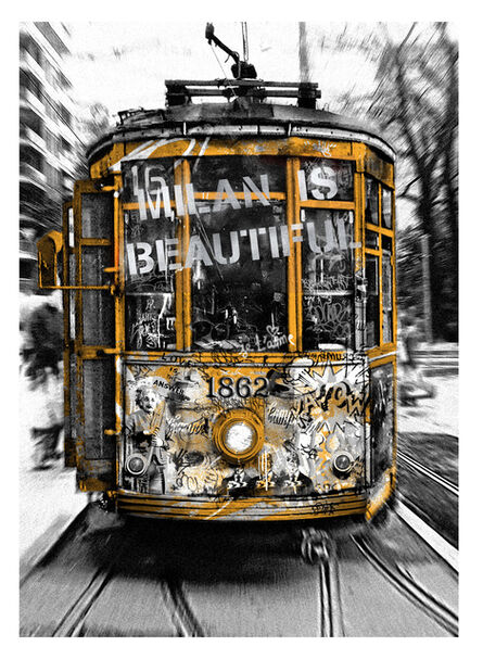 Mr. Brainwash, ‘Milan is Beautiful - Tram Silver’, 2019