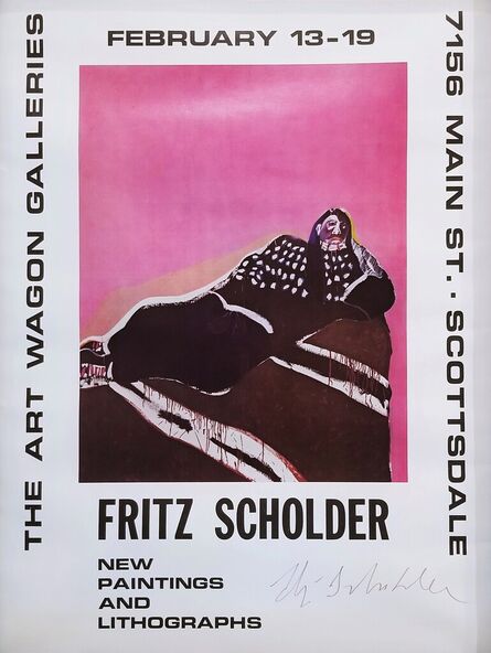 Fritz Scholder, ‘The Art Wagon Galleries: Fritz Scholder (Reclining Woman) (Signed)’, ca. 1972