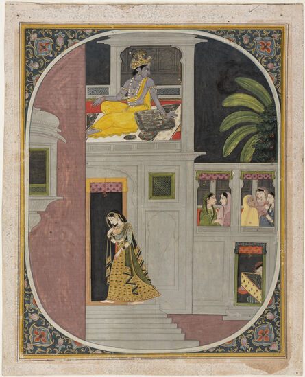 Unknown Artist, ‘Radha goes to Krishna's house at night. Folio from a Rasraj.’, ca. 1850