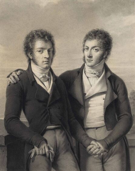 Louis-André-Gabriel Bouchet, ‘Portrait of the twin brothers César and Constantin Faucher (1760-1815)’